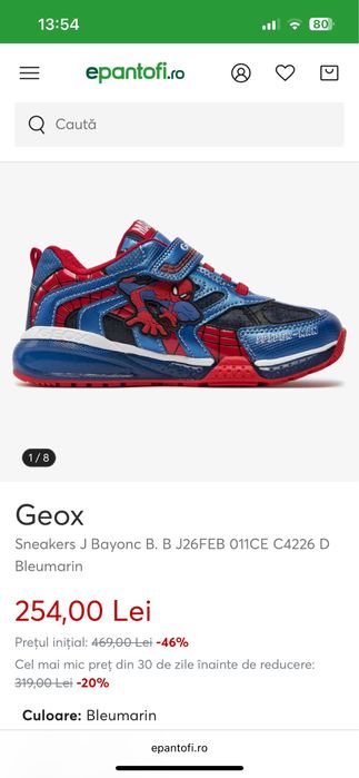 Adidasi copii Geox SpiderMan marimea 34