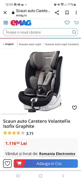 Vand scaun auto copil