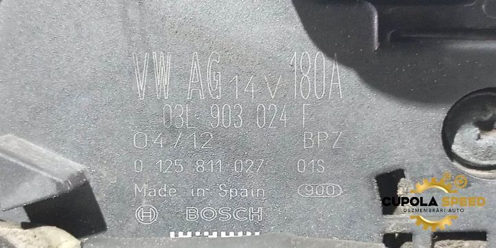 Alternator 03L903024F 2.0tdi Volkswagen VW Passat B7 [2010 - 2015]