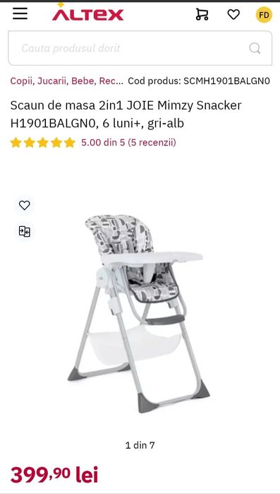 Scaun de masa Joie Atlas