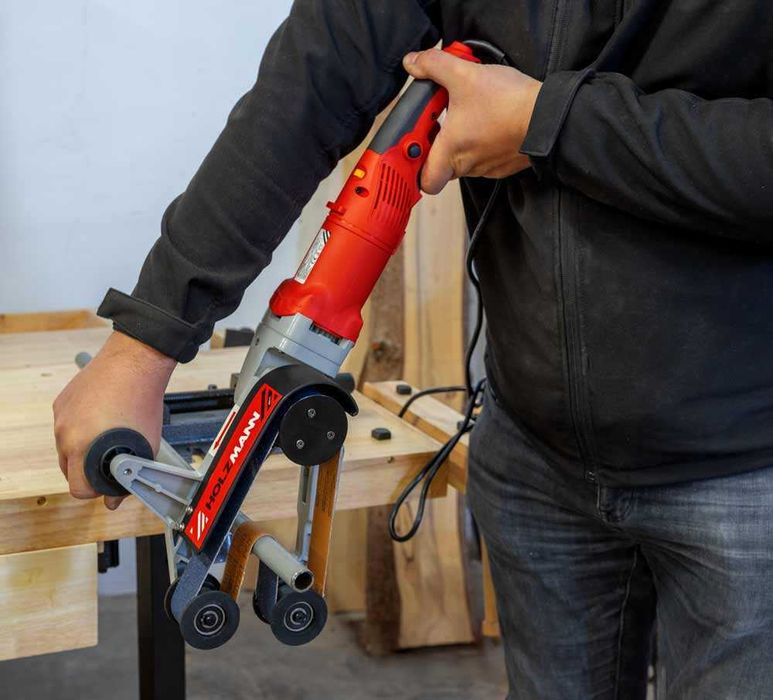 Лентов шлайф за тръби HOLZMANN RSG760, 800 W, 40х760 мм видео