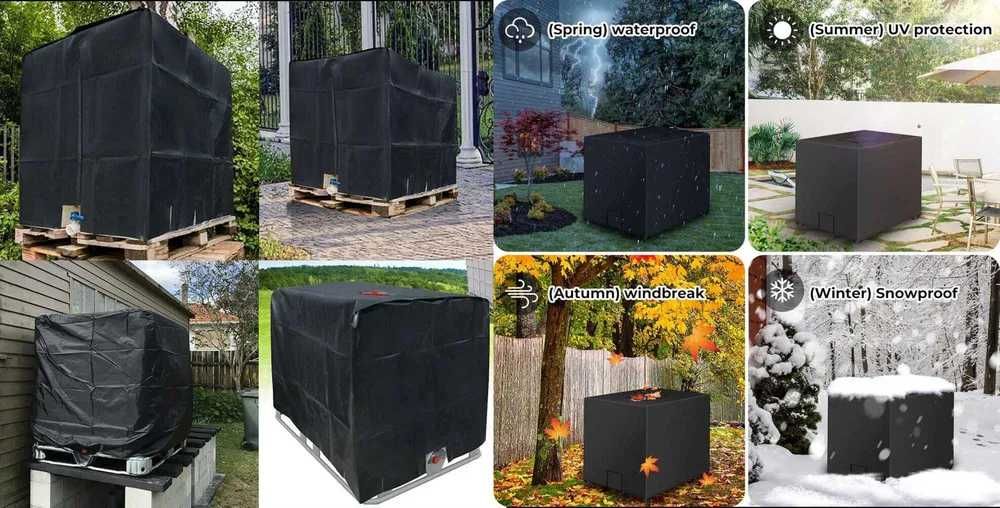 Prelata protectie cu aluminiu pt butoi container cub IBC 1000l. 2 buc
