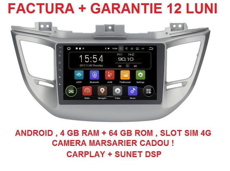 Navigatie Hyundai Tucson ( 2014 - 2021 ) 4GB Garantie Camera Marsarier