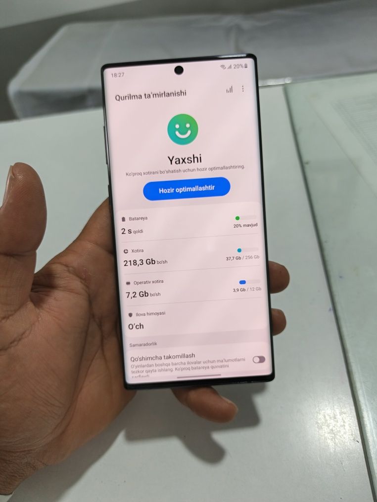 Samsung not 10 plus sotiladi