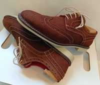 Pantofi derby 42 42.5 casual brogue Dockers piele naturala moale