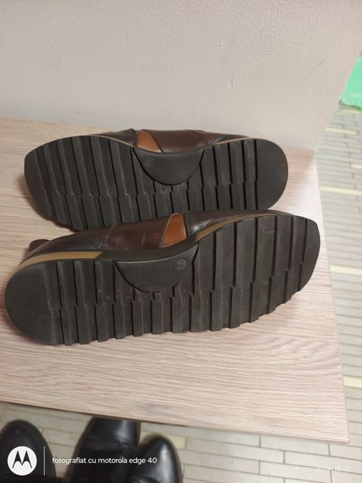 Pantofi piele naturala maro, număr 43