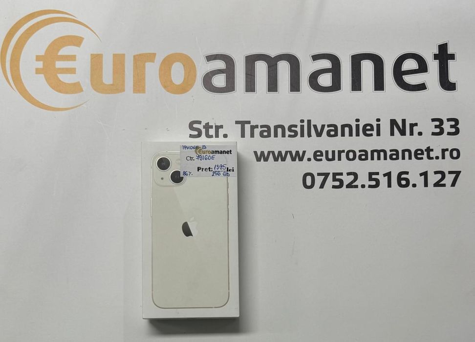 Telefon Apple iPhone 13, 256GB, 5G, Starlight -T-