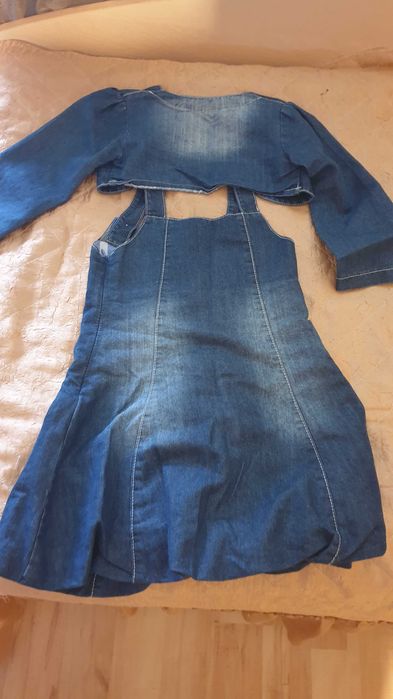 Дънков сукман(рокля)  с болеро за момиче около 5 г.