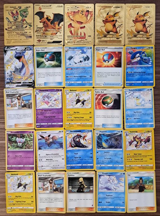 Pokemon TCG 129 cards + metal box