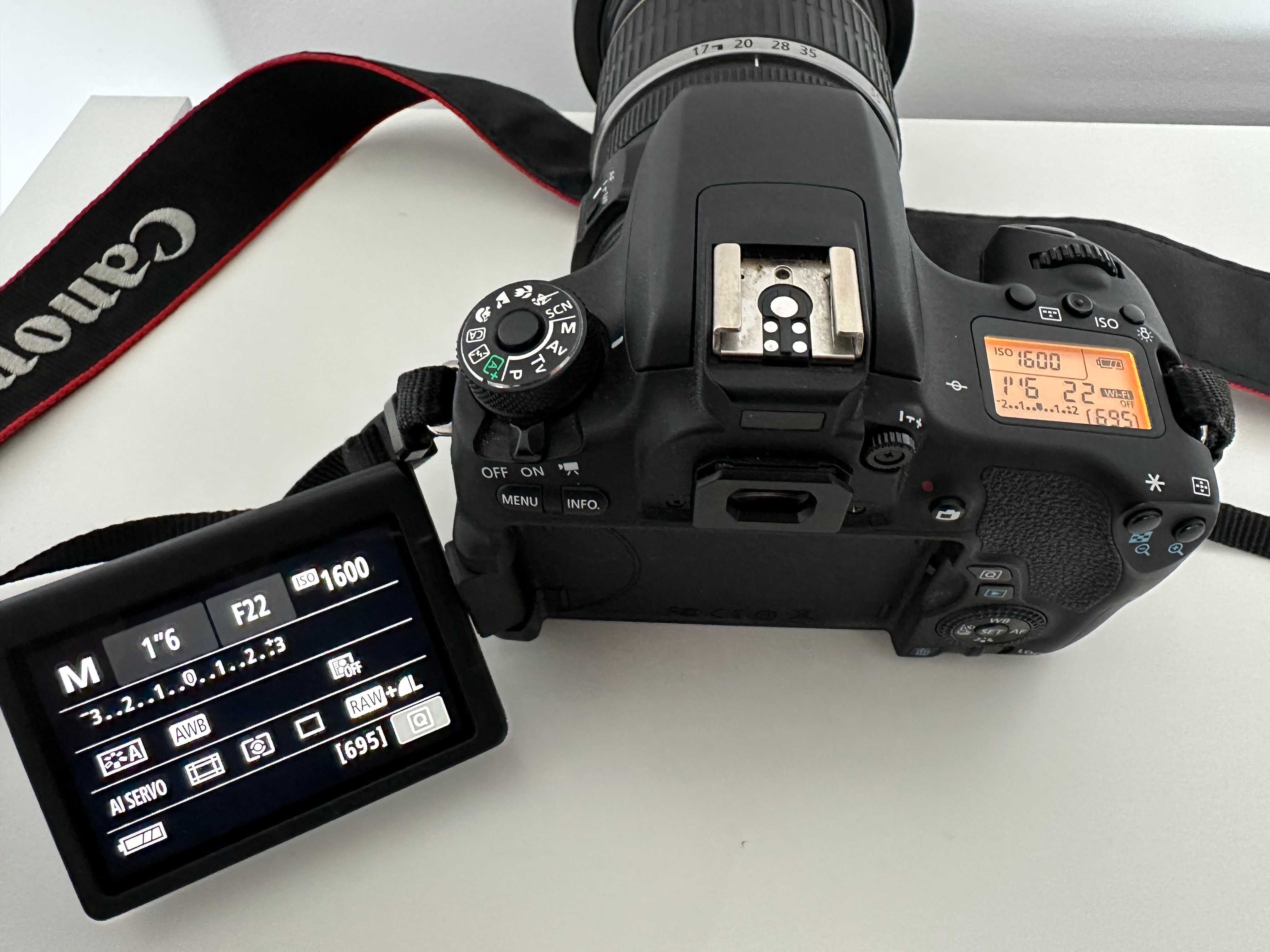 Camera foto DSLR Canon 760D cu obiectiv Canon EF-S 17-55mm + accesorii