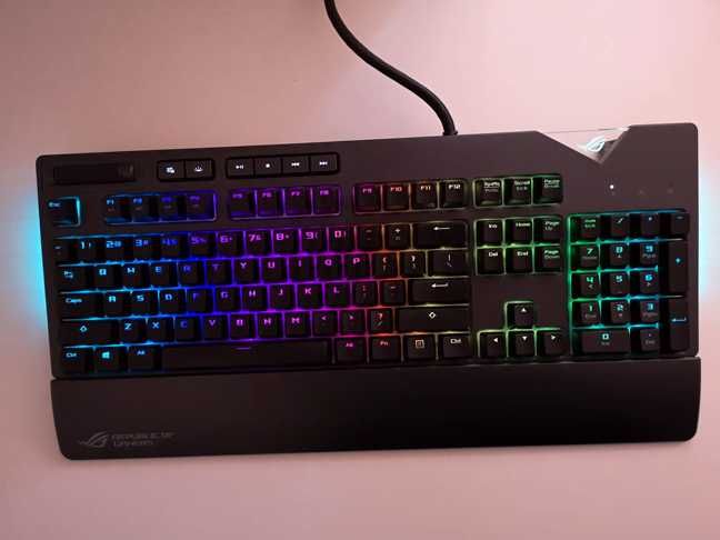 Tastatura gaming mecanica ASUS ROG Strix Flare, RGB, Cherry MX Brown