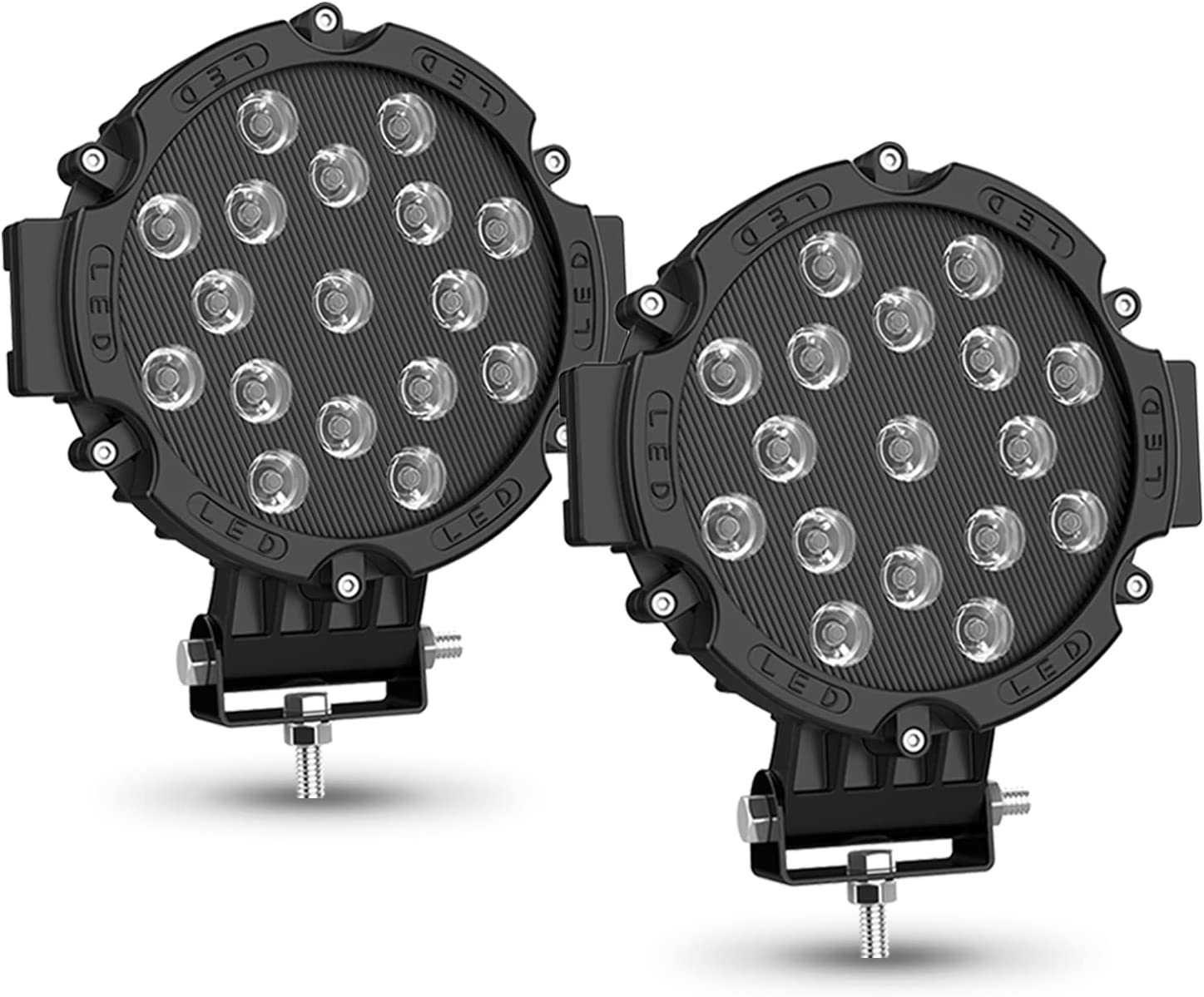 Proiector auto offroad cu led 51w 5100 lumeni culoare rama negru