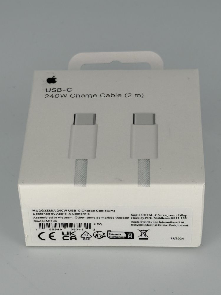 Cablu Incarcator Original 2 Metri iPhone 15 / 16 Pro Max MacBook iPad