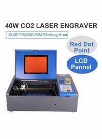 Upgraded* CO2 Лазер за гравиране и рязане Co2 laser K40 40W + Обучение