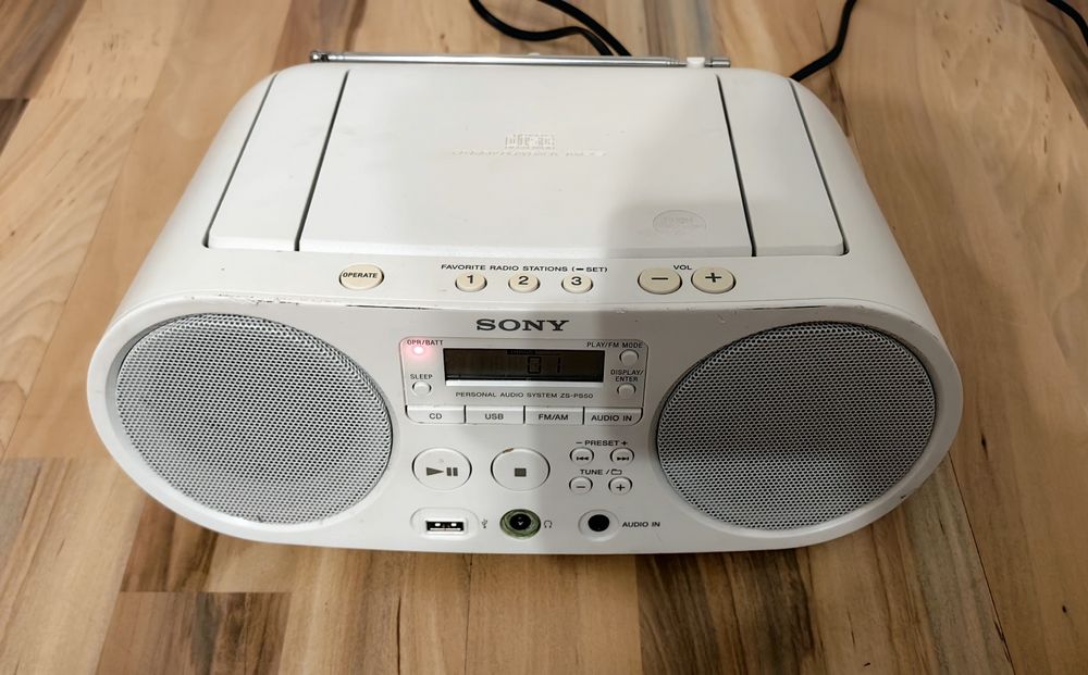 Radio CD Sony ZS-PS50 sistem audio portabil boombox FM AM USB