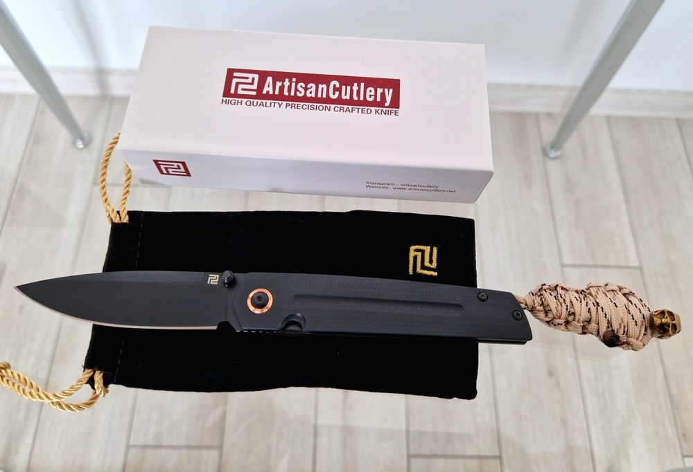 Cutit pliabil EDC Artisan Cutlery Sirius, otel AR-RPM9, nou
