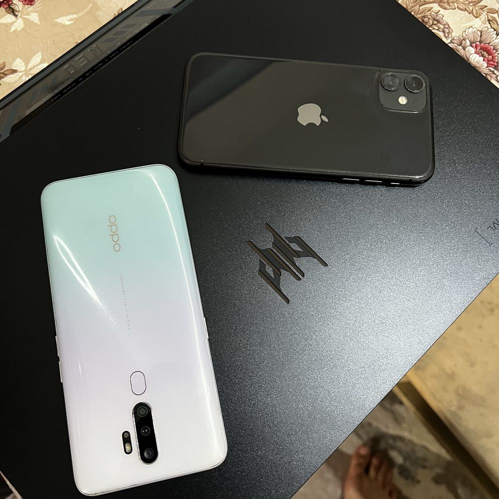 Iphone 11 oppo A9.  128 talik ekalasi 3 mlyon abmen 11 max 12 pro aybi