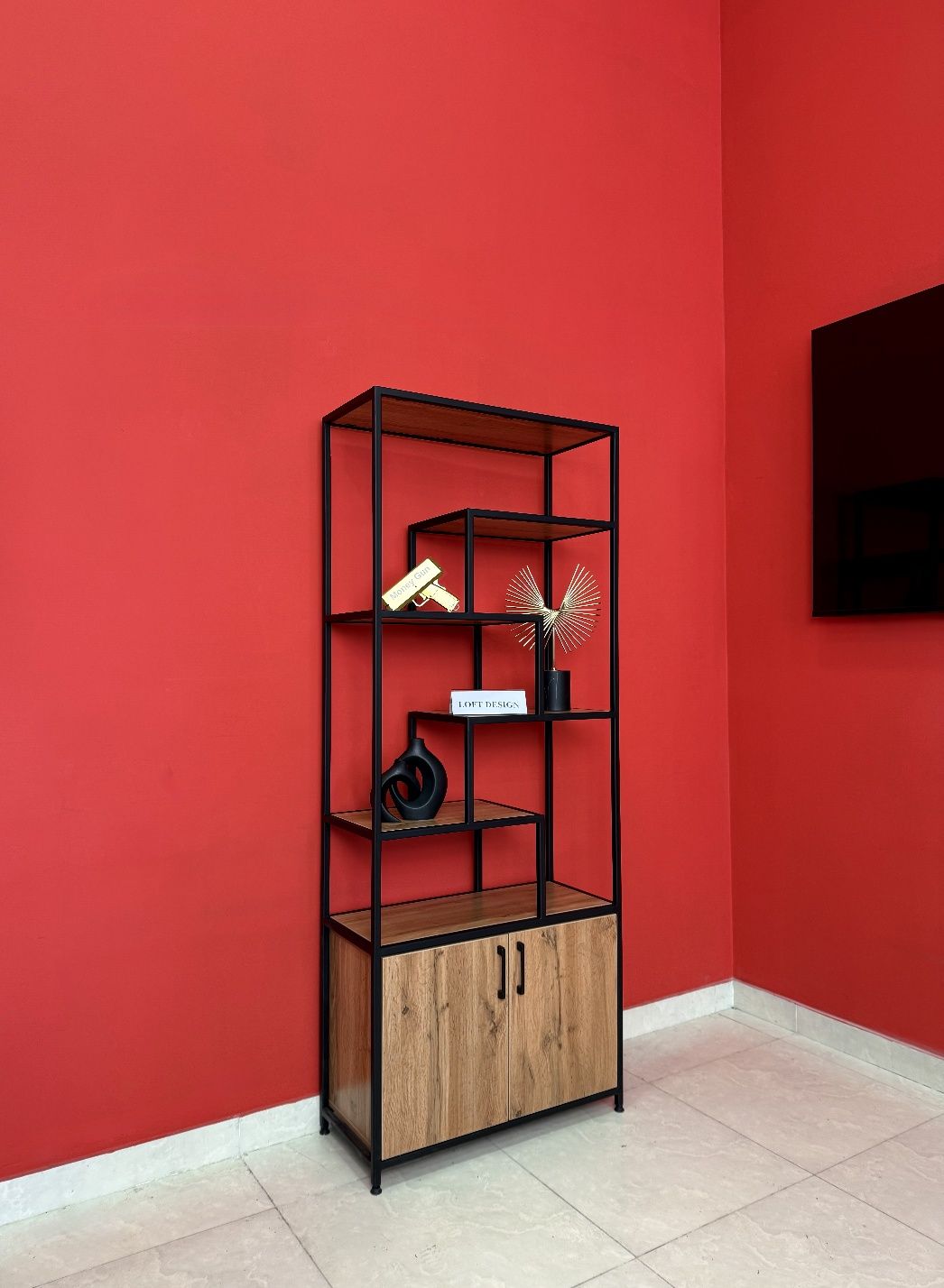 Стеллаж шкаф  лофт jovon shkaf loft temr