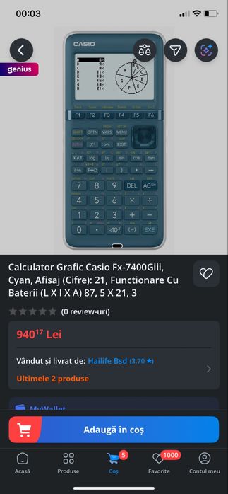 Calculator Grafic Casio Fx-7400Giii