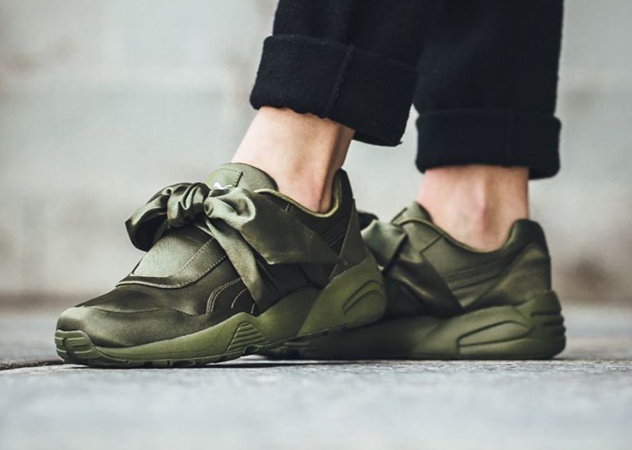 Adidasi Puma - Rihanna Bow Olive