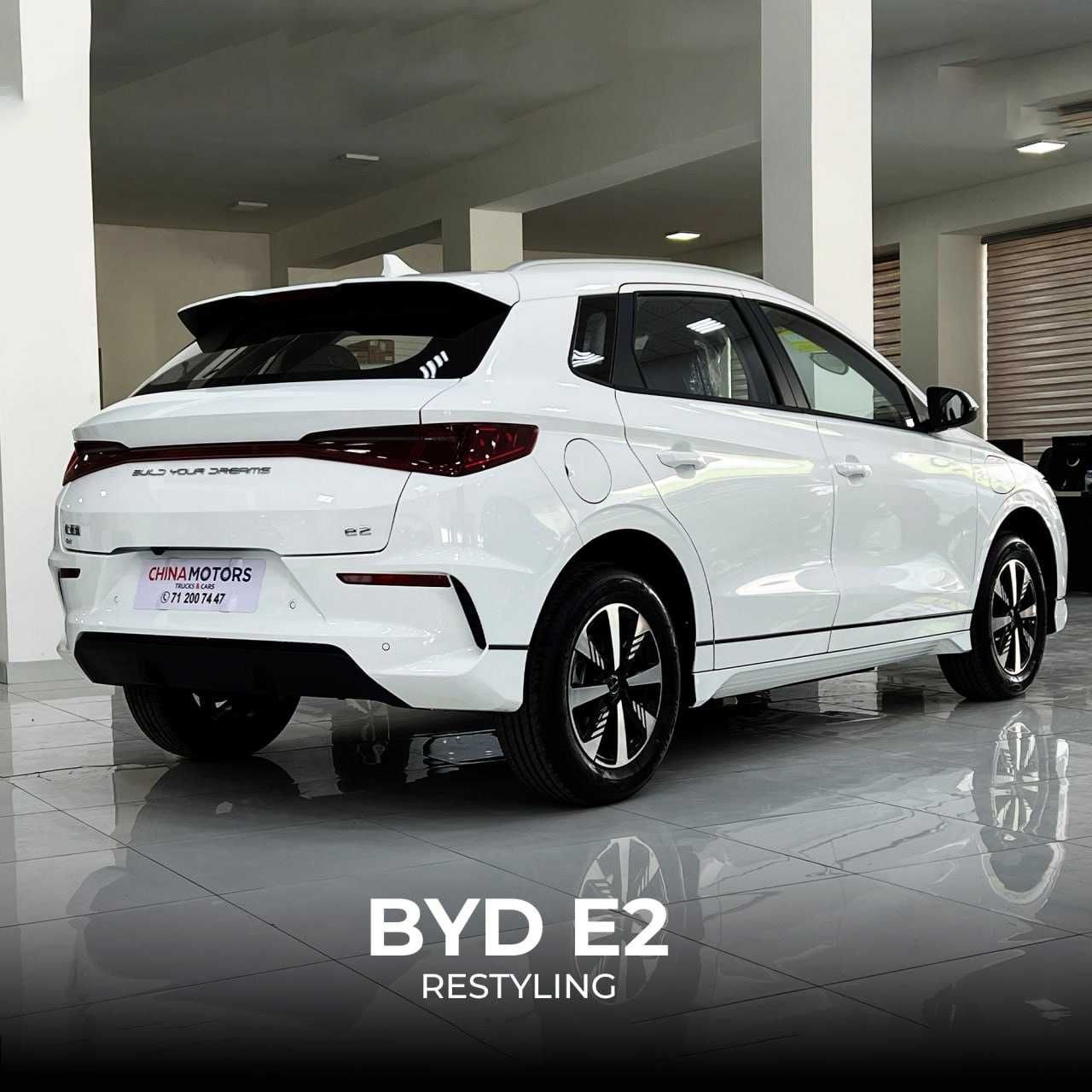 BYD E2, restyling, birlamchi 2-yil garatiya