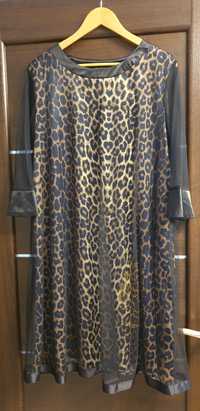 Женское леопардавое платье