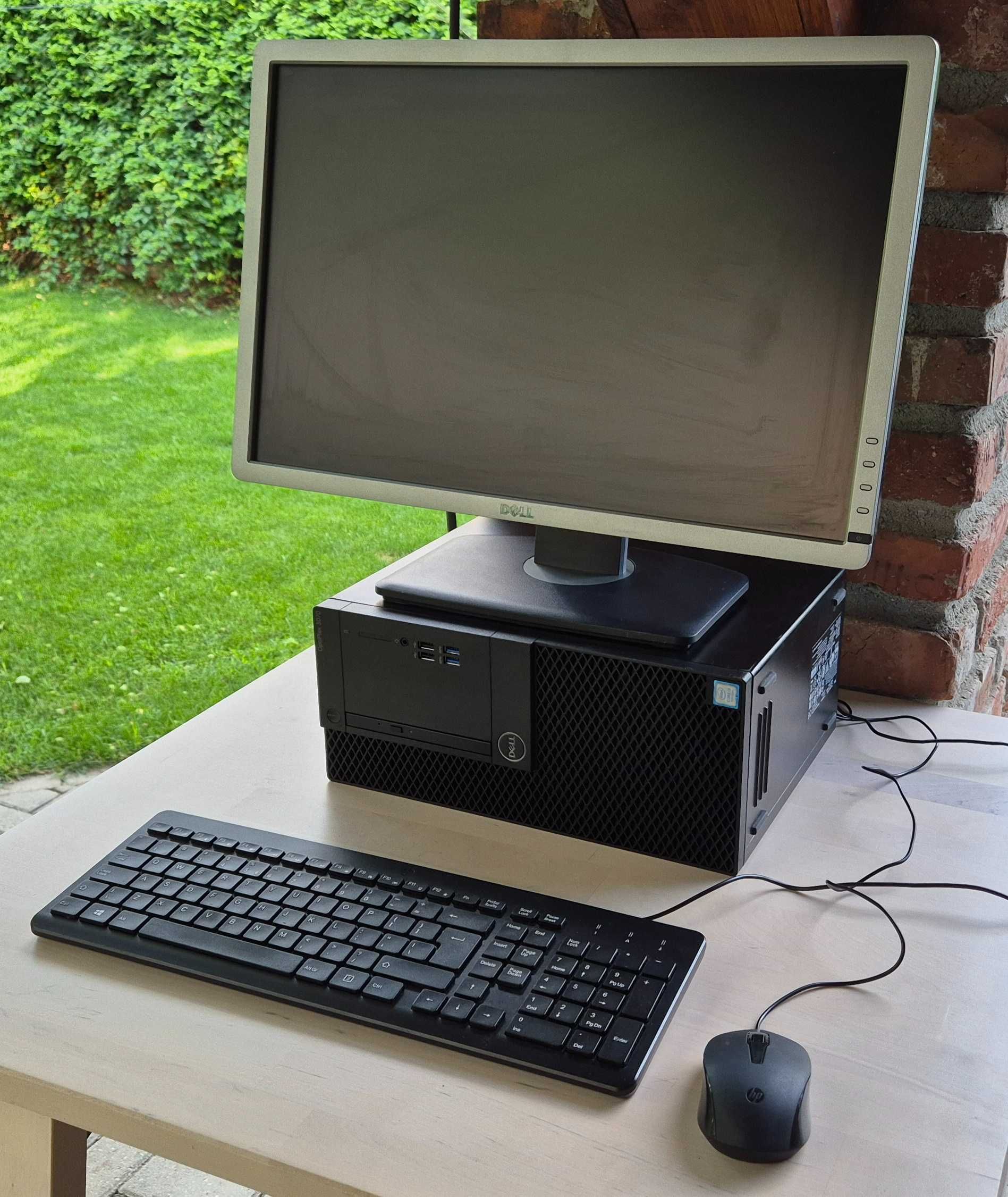 Desktop Dell 3070 MT cu monitor, tastatura, mouse si cabluri