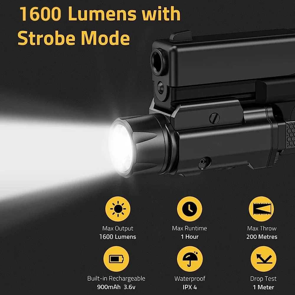 Lanterna compactă pistol Richfire 1600 lumeni Airsoft