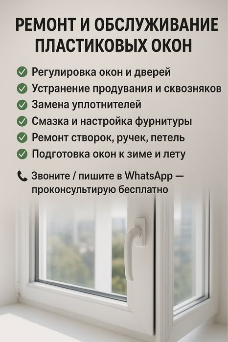 Ремонт пластиковых окон и дверей