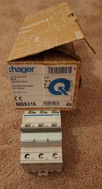 Hager MBS 316, intrerupator 16 A, 3 pini cu Quick Connect