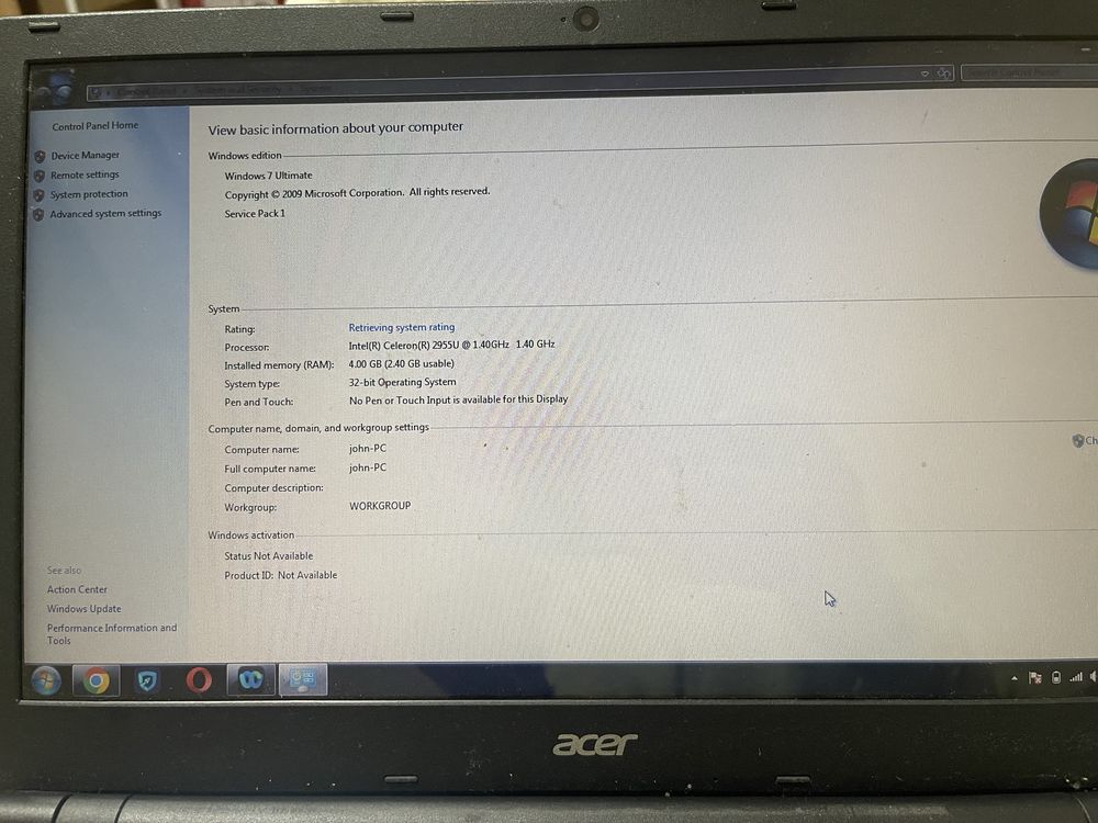 Laptop Acer Aspire e1-533