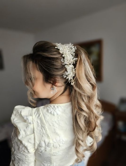 Accesoriu păr mireasă cu perle