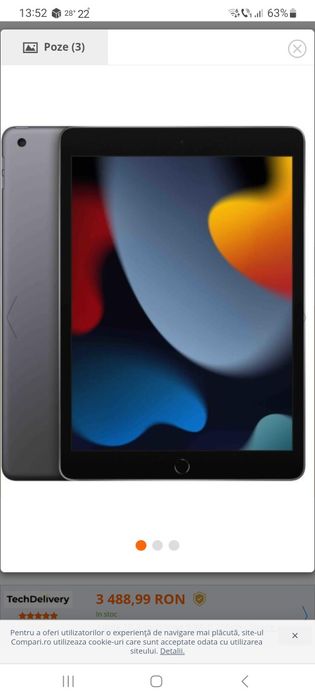 Ipad 9 Apple ,memorie 256 GB