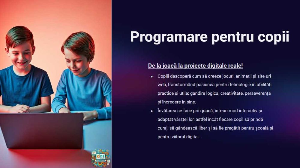 Cursuri programare copii – Scratch & Web Design (online)