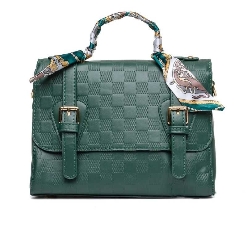 Елегантна дамска чанта в зелено