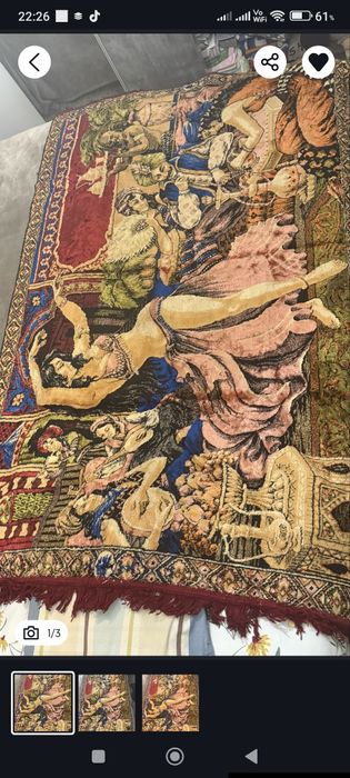 Vând carpetă veche Răpirea din serai