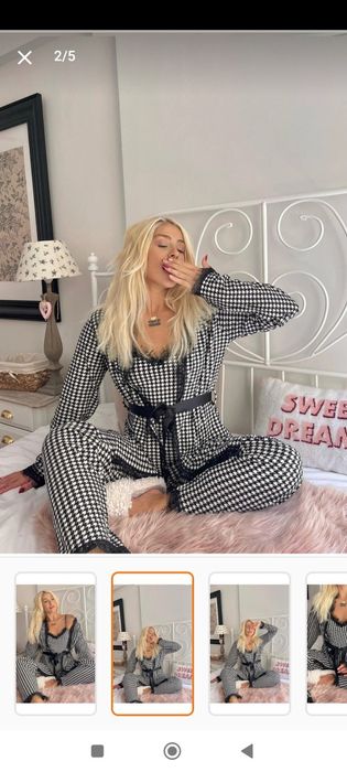 Нов дамски домашен комплект тип пижама от три части