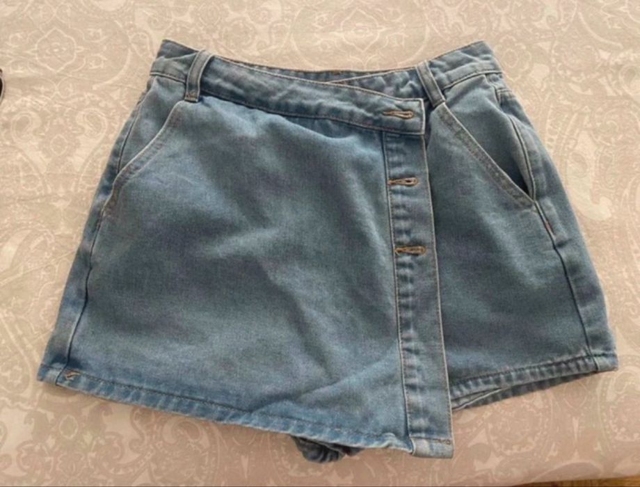 Fusta pantalon denim