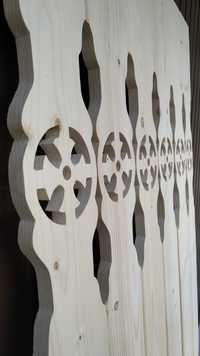 Elementi gard decorativ, rustic din lemn masiv