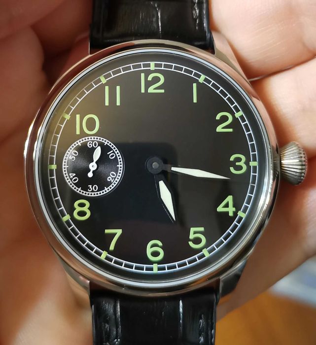Ceas Parnis Pilot Aviator 44 mm mecanic Asian Unitas 6497