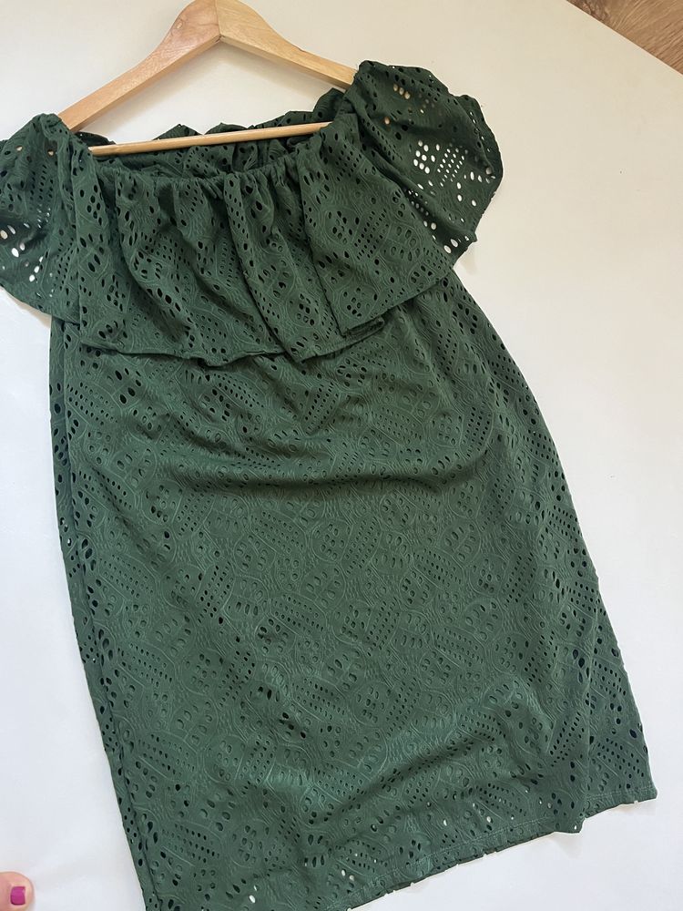 Rochie verde marimea S (merge si la gravide)