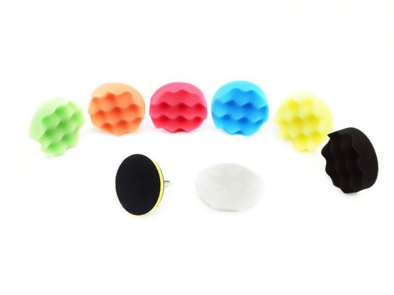 комплект резервни гъби за полираща машина 80 мм 9 части