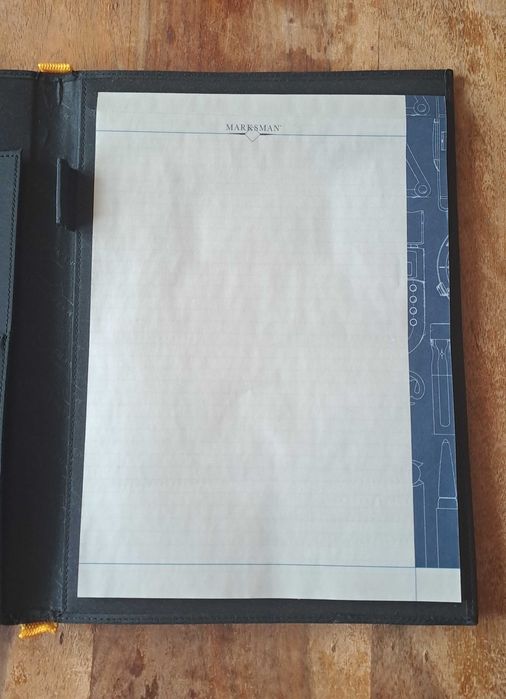 папка луксозна за документи черен с жълто без/с цип Марксман Marksman