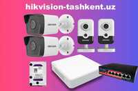 Камера наблюдения Hikvision 4 шт IP камеры