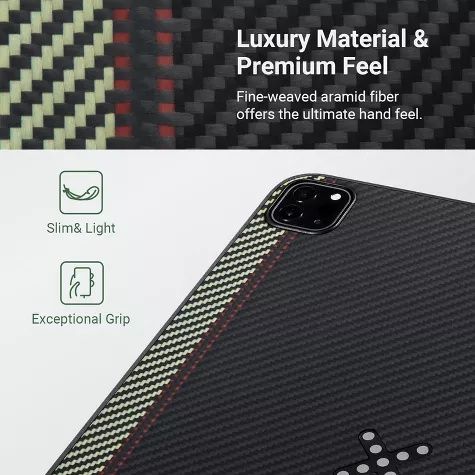 PITAKA MagEZ Case Pro за iPad Pro 11" 2022 г + PitaFlow безжично заряд