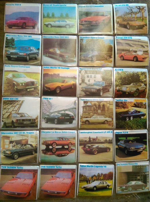 Ретро автомобили картинки,лепенки колекция 1989 година