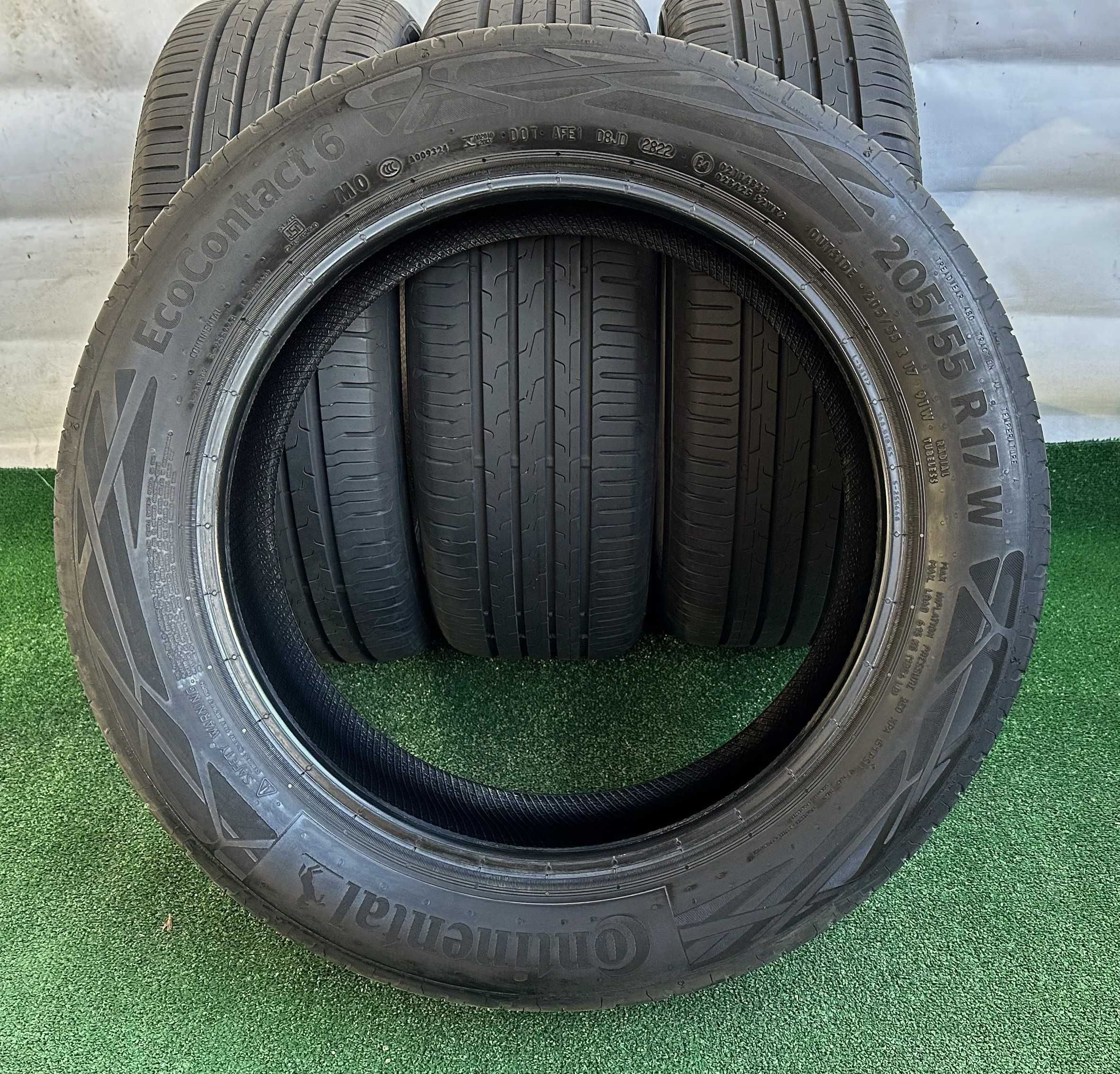 4бр 205/55r17 CONTINENTAL EcoContact6 летни