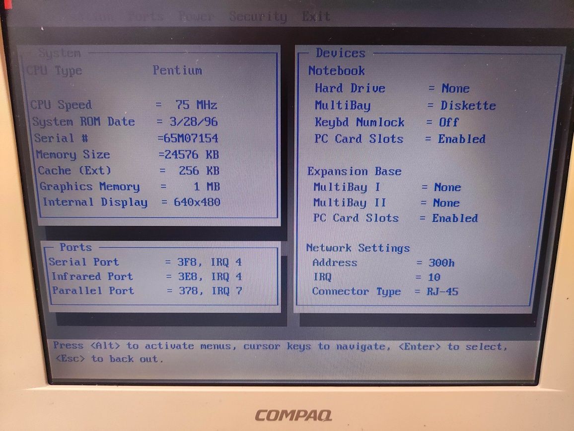 Продавам ретро лаптоп Compaq LTE 5000