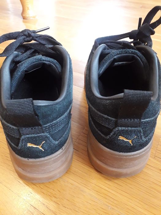 Puma Маратонки голяма платформа, естествен велур 37