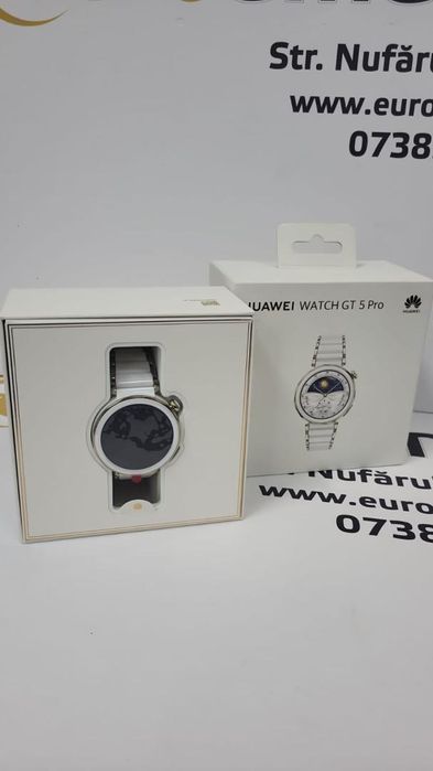 Smartwatch Huawei Watch GT 5 Pro, 42MM, Auriu, Alb -N-